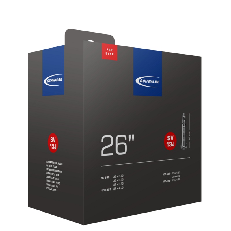 Schwalbe SV13J 40mm Presta Tube, 26 x 3.8-4.8