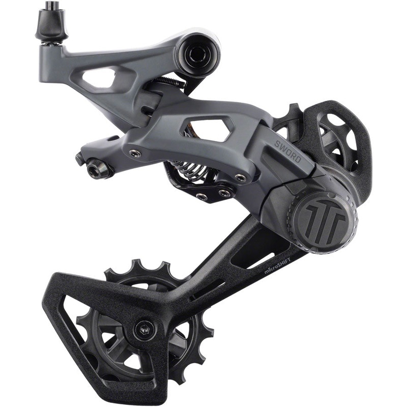 microSHIFT Sword Rear Derailleur - 10-Speed Long Cage Compatible Sword 2x Gray