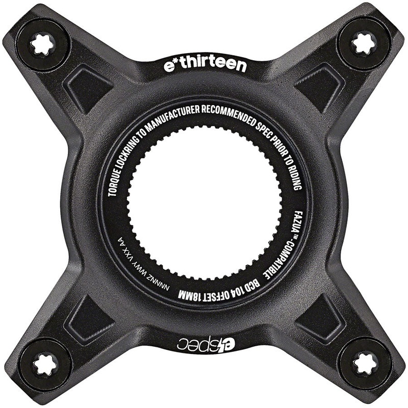 e*thirteen e*spec 104BCD Aluminum Direct Mount Spider - 104BCD 55mm CL Incl. Bolts Fazua Ride 60 BLK