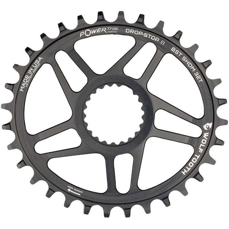 Wolf Tooth Elliptical Direct Mount Chainring - 32t Shimano Direct Mount Drop Stop B Boost 3mm Offset BLK