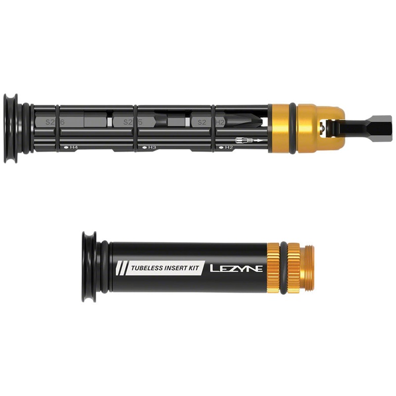 Lezyne Dual Insert Kit Bar-End Mount Multi Tool Tubeless Plug Tool BLK
