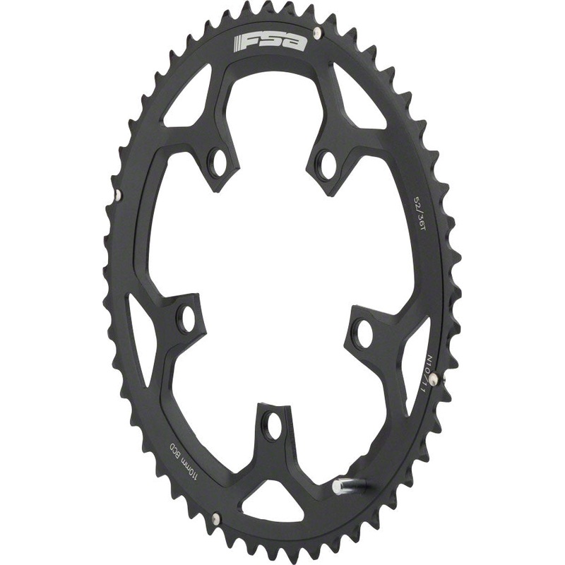 Full Speed Ahead Pro Road Chainring - 52t 110 BCD Aluminum N11 Black