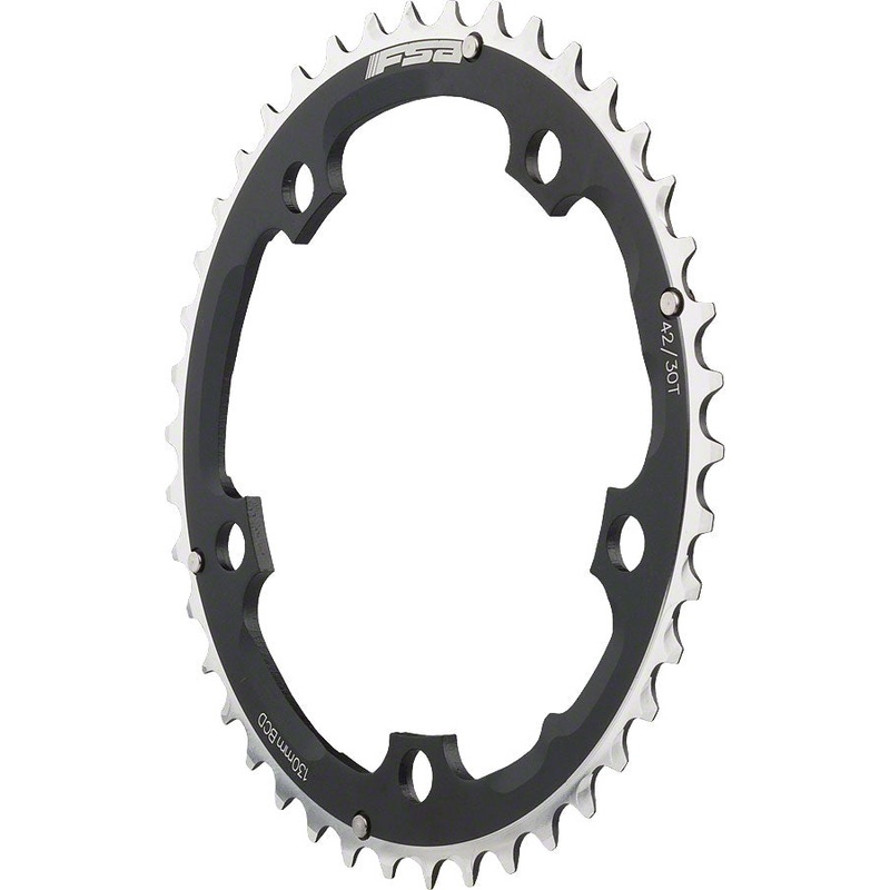 Full Speed Ahead Pro Road Triple Chainring - 42t 130 BCD Aluminum N-10 Black
