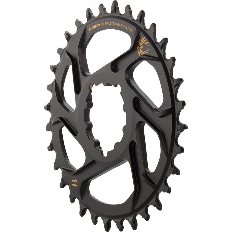 SRAM X-Sync 2 Eagle Direct Mount Chainring - 32 Tooth 3mm Boost Offset 12-Speed BLK Gold