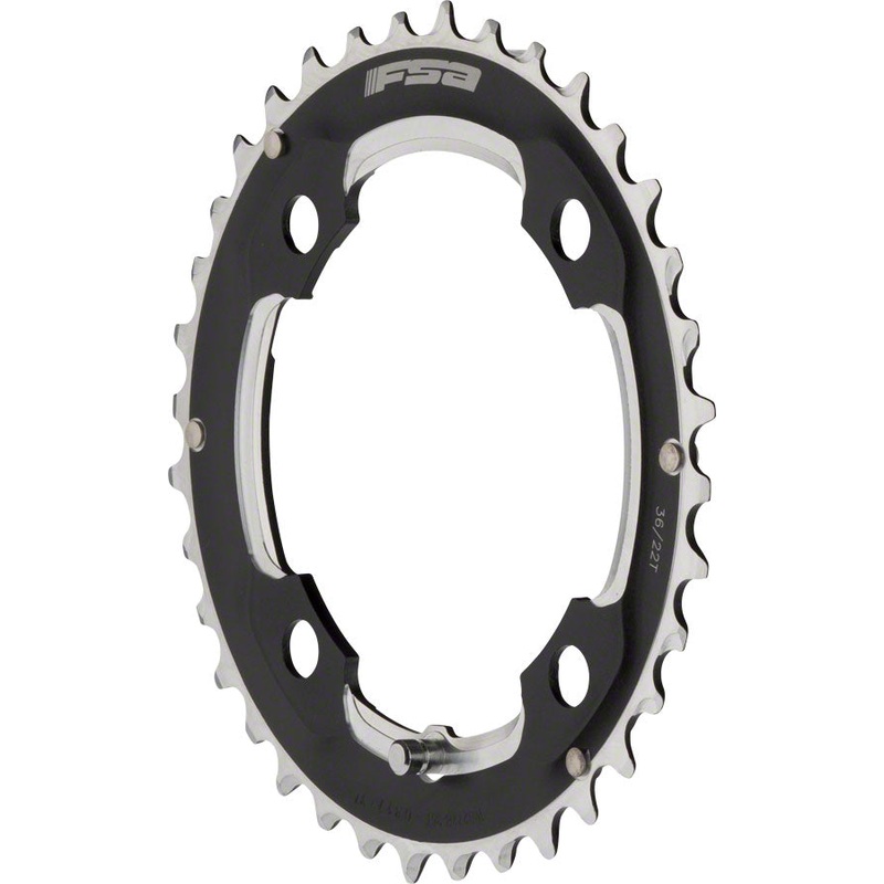 Full Speed Ahead MTB Pro Double Chainring - 36t 104 BCD 4-Bolt Aluminum M11 BLK