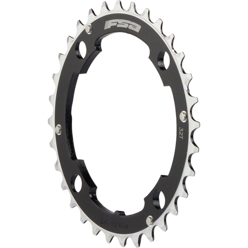 Full Speed Ahead MTB Pro Double Chainring - 38t 104 BCD 4-Bolt Aluminum D10 BLK