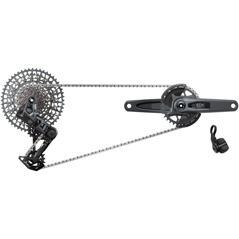 SRAM GX T-Type Eagle Transmission Groupset - 165mm Crank, 32t Chainring, AXS POD Controller, 10-52t Cassette, Rear Derailleur, Chain