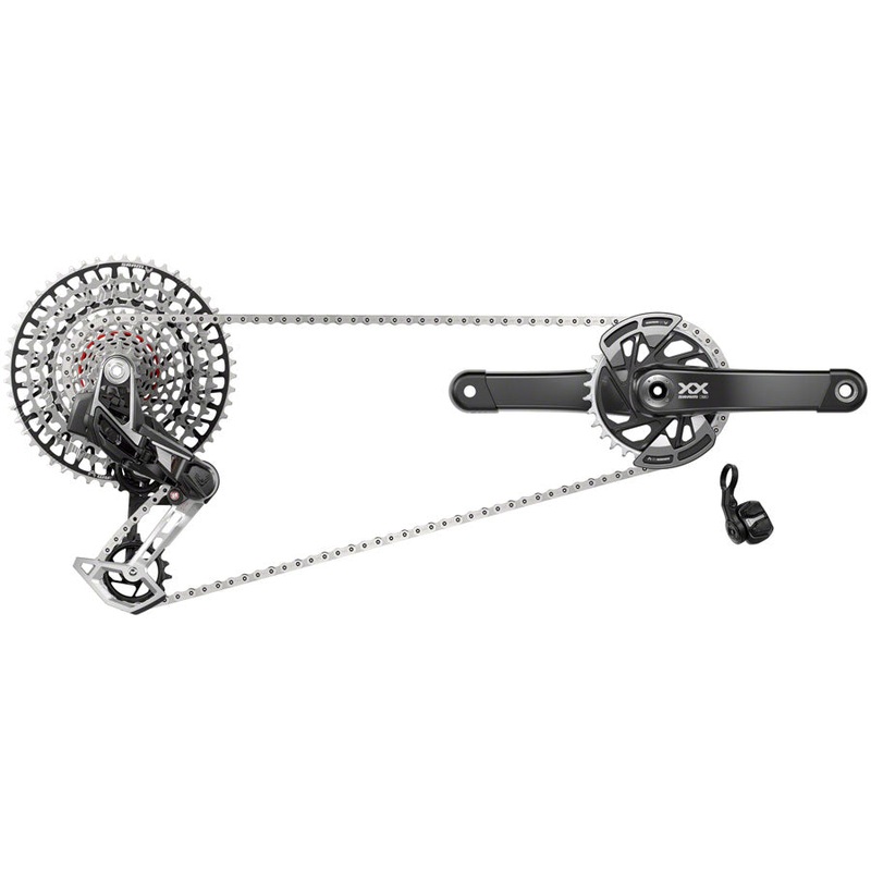 SRAM XX T-Type Eagle Transmission Groupset - 165mm Crank, 32t Chainring, AXS POD Controller, 10-52t Cassette, Rear Derailleur, Chain