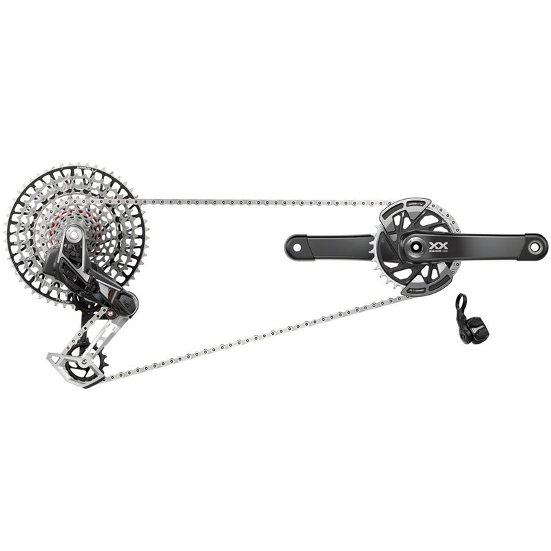 SRAM XX T-Type Eagle Transmission Groupset - 175mm Crank, 32t Chainring, AXS POD Controller, 10-52t Cassette, Rear Derailleur, Chain