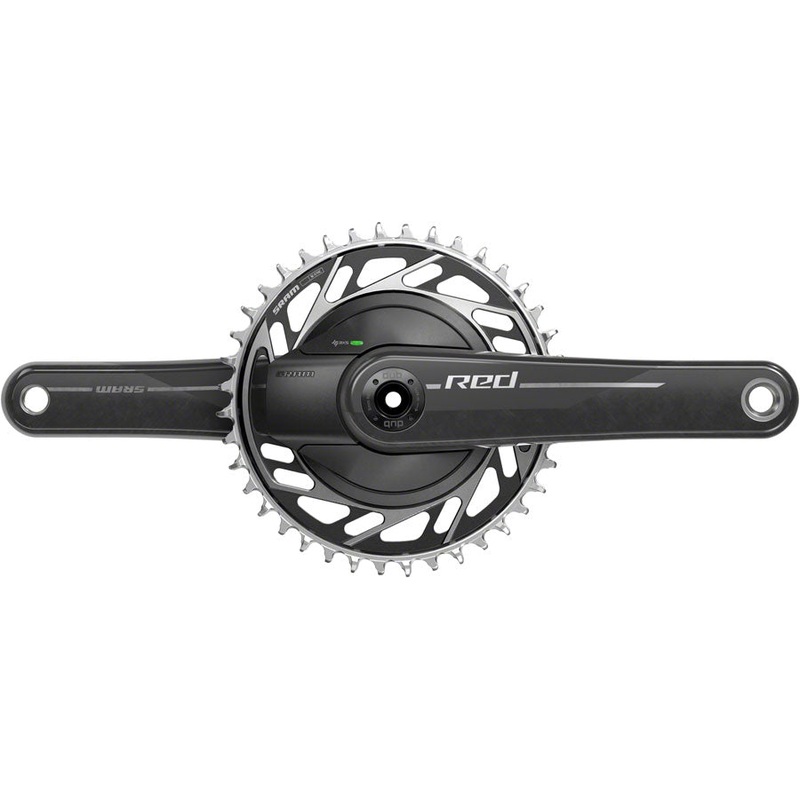 SRAM RED 1x XPLR AXS Power Meter Wide Crankset - 170mm, 13-Speed, 42t Threaded Mount, 8-Bolt PM Spider, DUB Spindle, Natural Carbon, E1