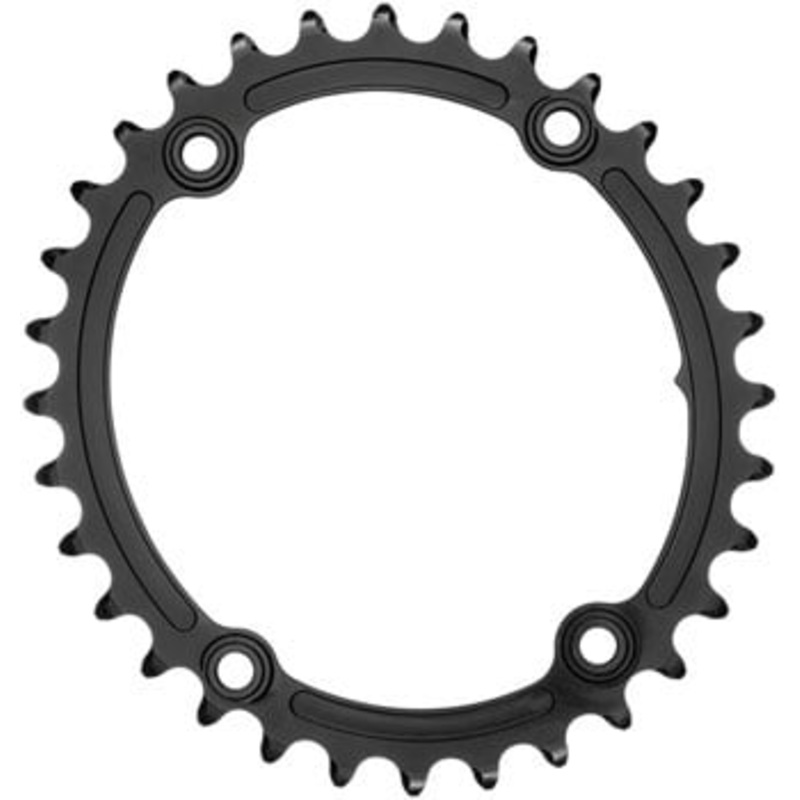 absoluteBLACK Premium Sub-Compact Oval 110 BCD Road Inner Chainring - 32t, 110 Shimano Asymmetric BCD, 4-Bolt, Black