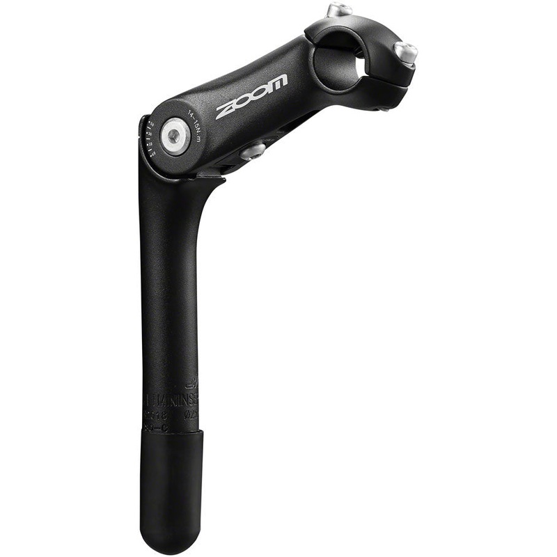 Zoom Quick Comfort Adjustable Stem - 110mm, 25.4 Clamp, Adjustable 80-150deg, 22.2-24tpi Quill, Aluminum, Black