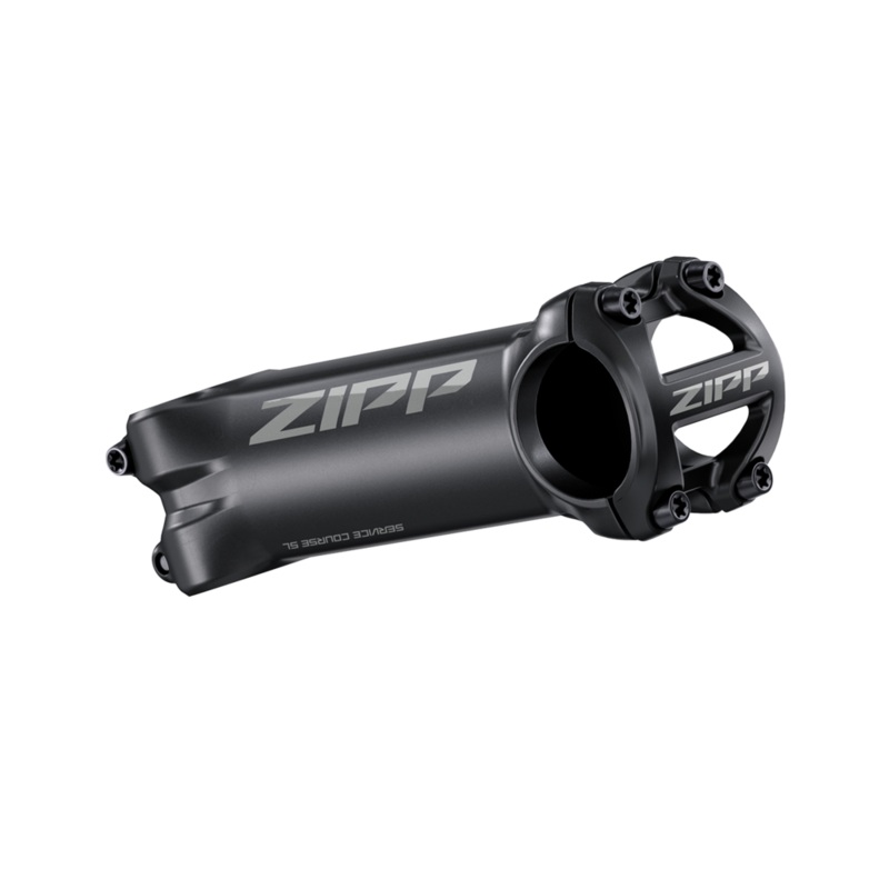 ZIPP Stem Service Course SL 6 90mm 1.125 Matte Black w/ Gloss Logos, Universal Faceplate B2