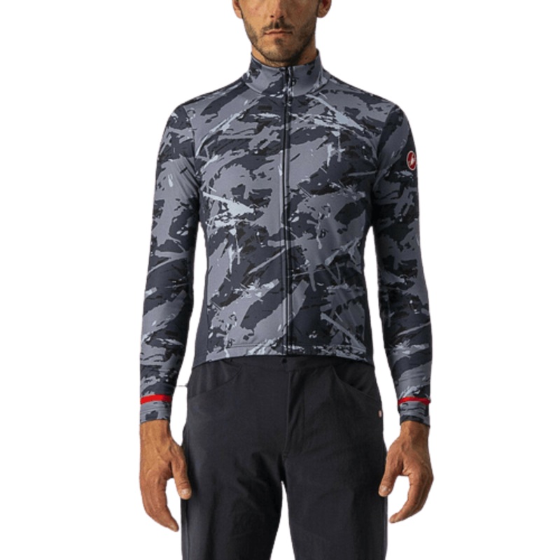 Castelli Unlimited Thermal Mens Cycling Jersey (Grey/Blue)