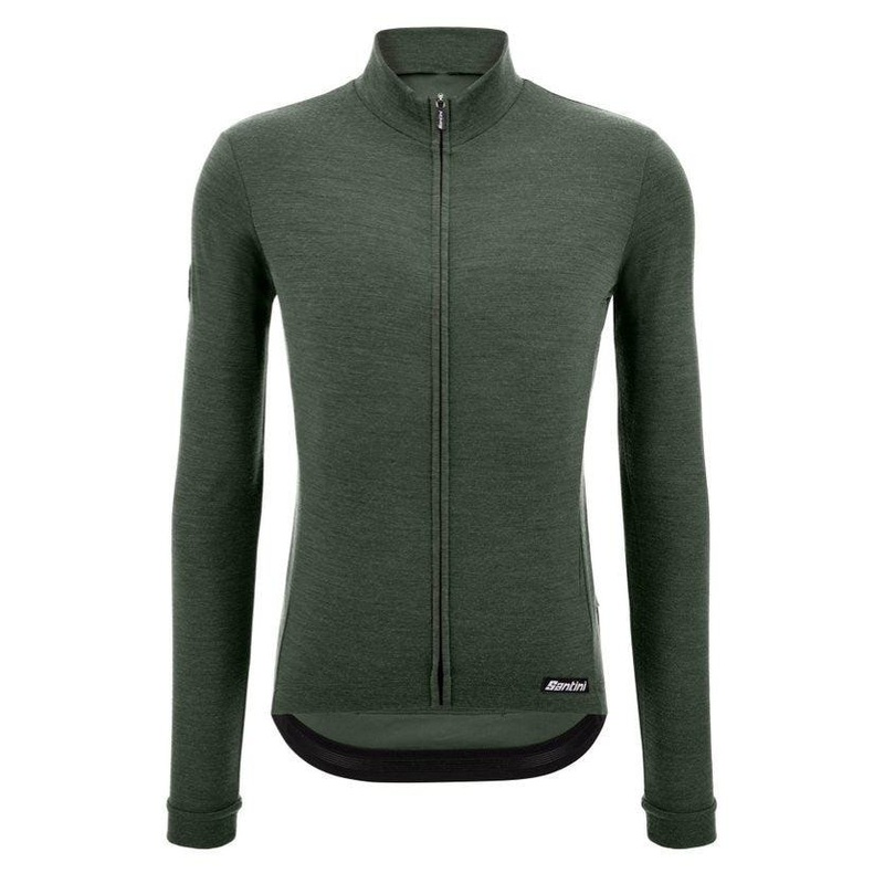 Santini Impetus Long Sleeve Men's Cycling Jersey (Military Green)