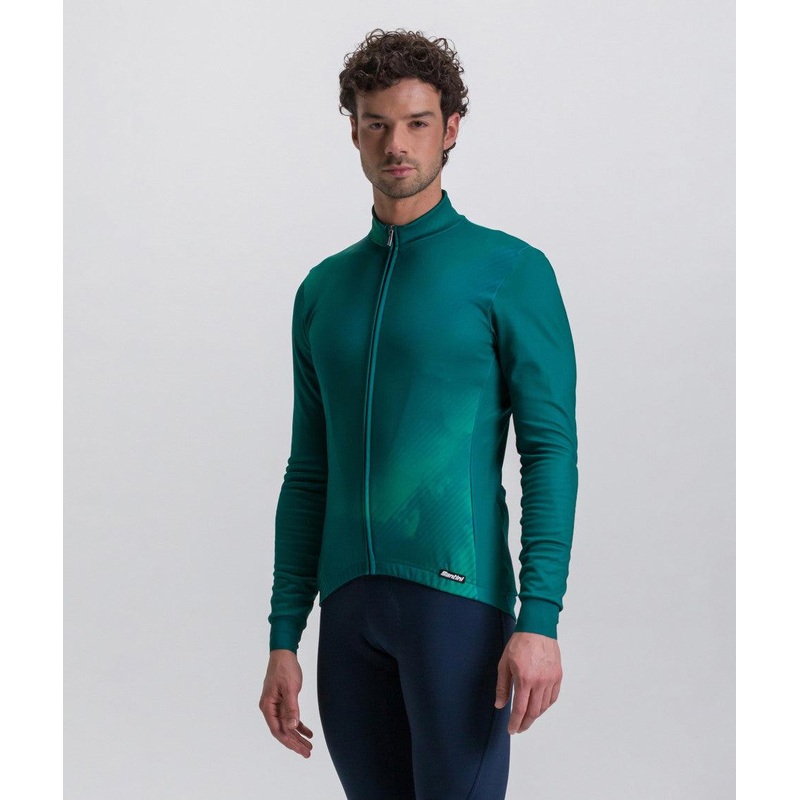 Santini Pure Dye Men's Cycling Jersey (Green)