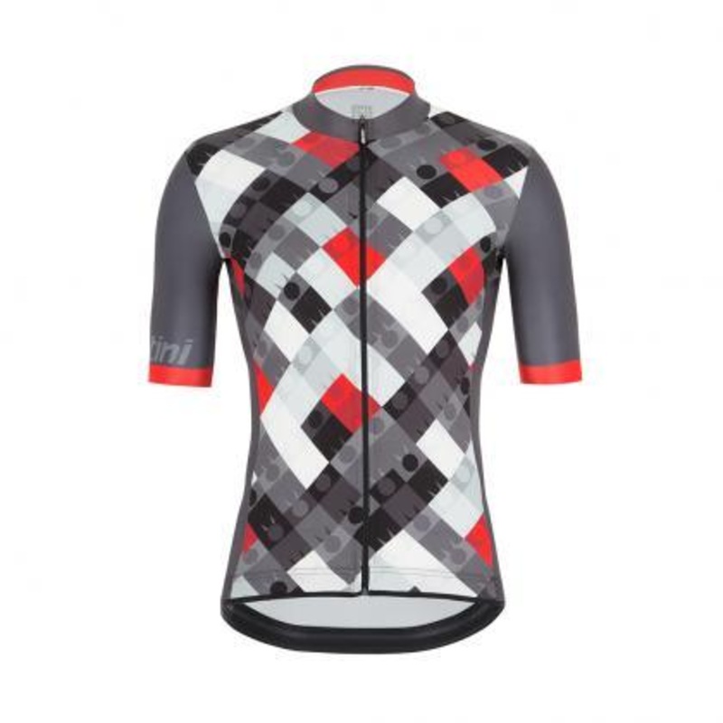 Santini Vis Ironman Mens Cycling Jersey (Red)