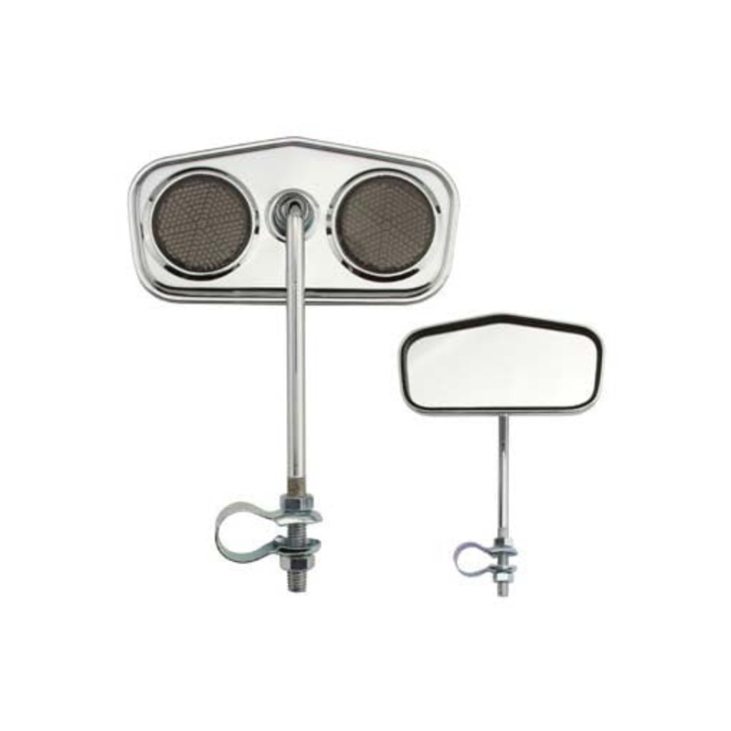 Diamond Mirror Chrome Black Reflectors