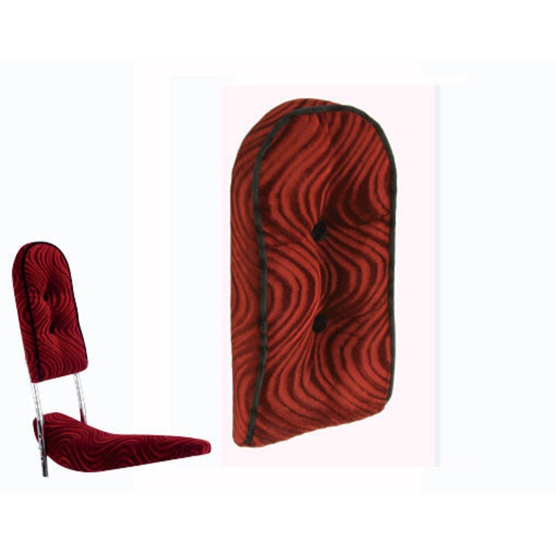 Back Cushion Velour Red.