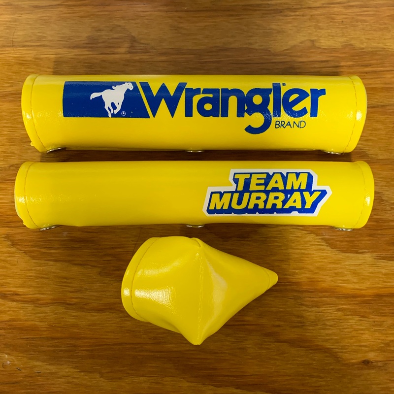 BMX BICYCLE PADS TEAM MURRAY WRANGLER SET QUALITY SNAPS NOS VINTAGE