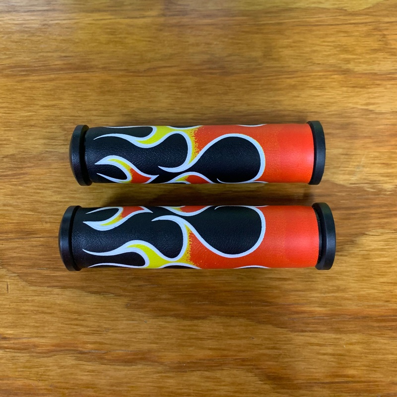 BICYCLE FLAME GRIPS SOFT COMFORT FOR SCHWINN CHOPPER RAT ROD BIKES & OTHERS NEW