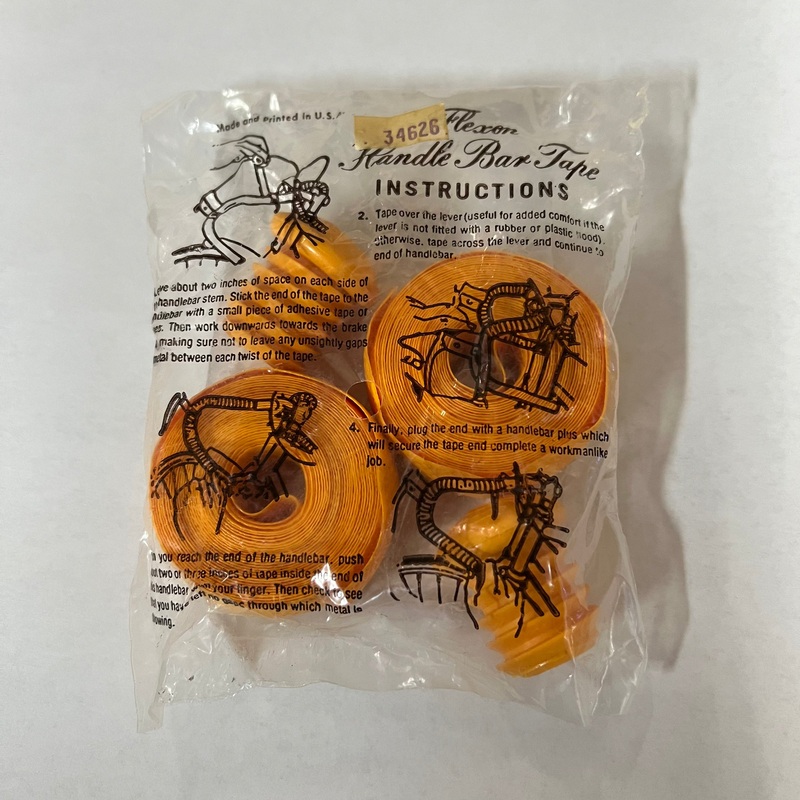 BICYCLE HANDLE BAR TAPES & PLUGS ORANGE / BUTTERSCOTCH HUNT WILDE FOR ROAD BIKES
