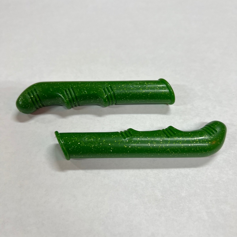 LIME GREEN BRAKE LEVER COVERS FOR SCHWINN DELUXE STINGRAY VARSITY & OTHERS