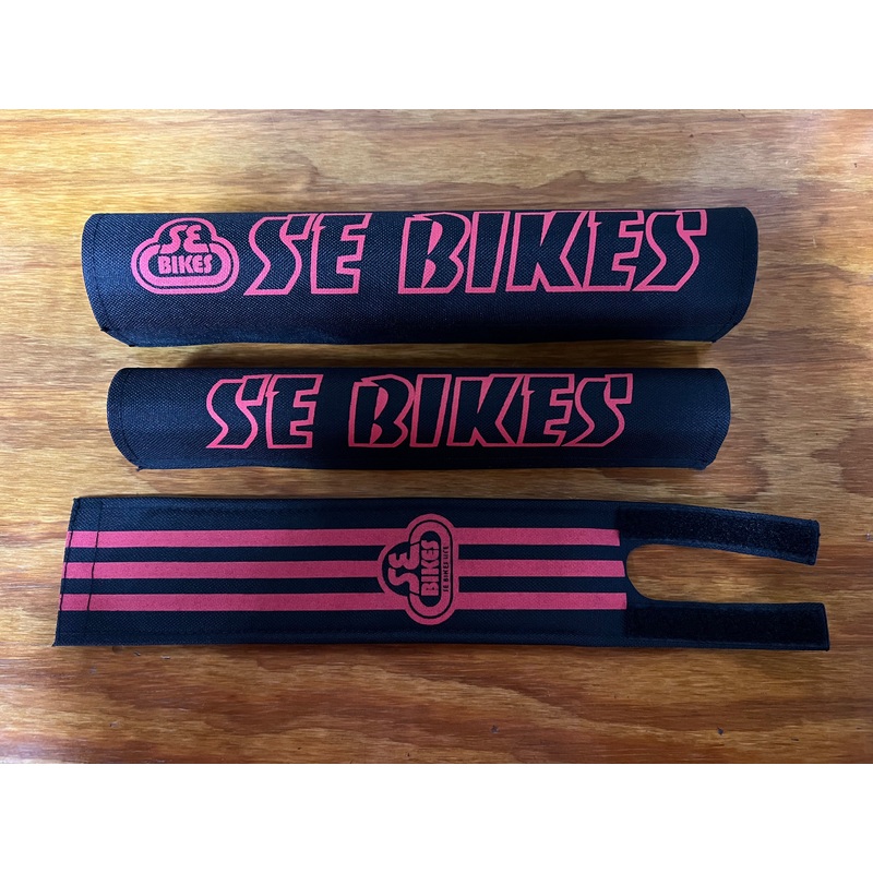 SE BIKES LIFE BMX PAD SET BLACK & RED FITS SE BIKES & OTHERS NEW