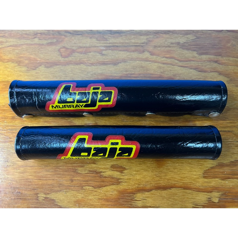OLD SCHOOL BMX BAJA MURRAY BLACK PAD SET VINTAGE NOS