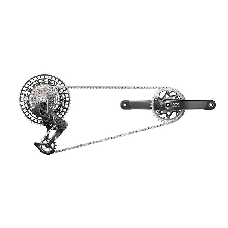 SRAM XX SL T-Type Eagle Transmission Groupset - 165mm Crank 34t Chainring AXS POD Controller 10-52t Cassette Rear Derailleur Chain